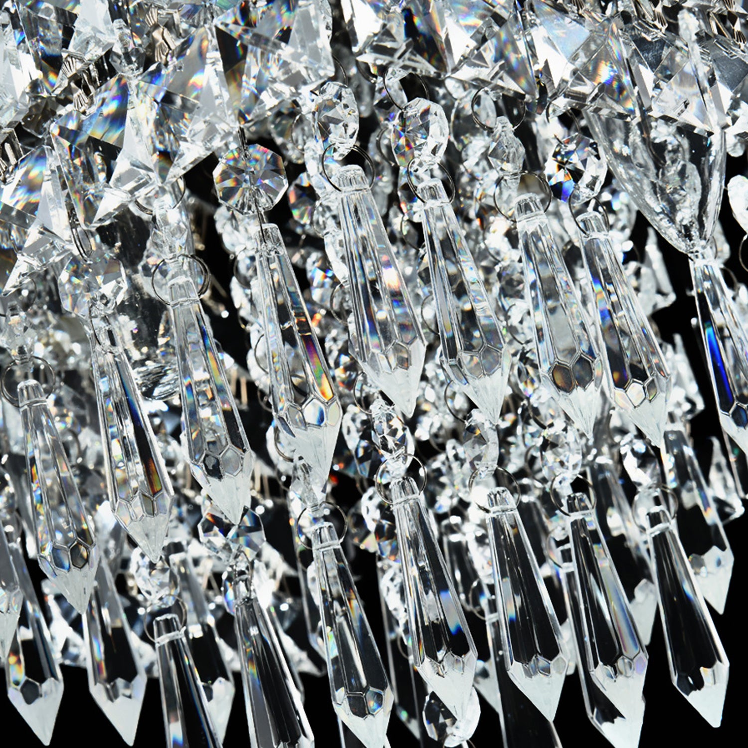 Modern Crystal Flush Mount Ceiling Light -Hallway detail