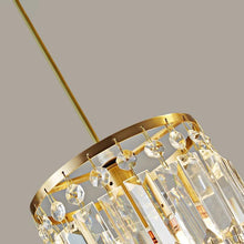 3 - Light Gold Crystal Chandelier - Kitchen Island Pendant