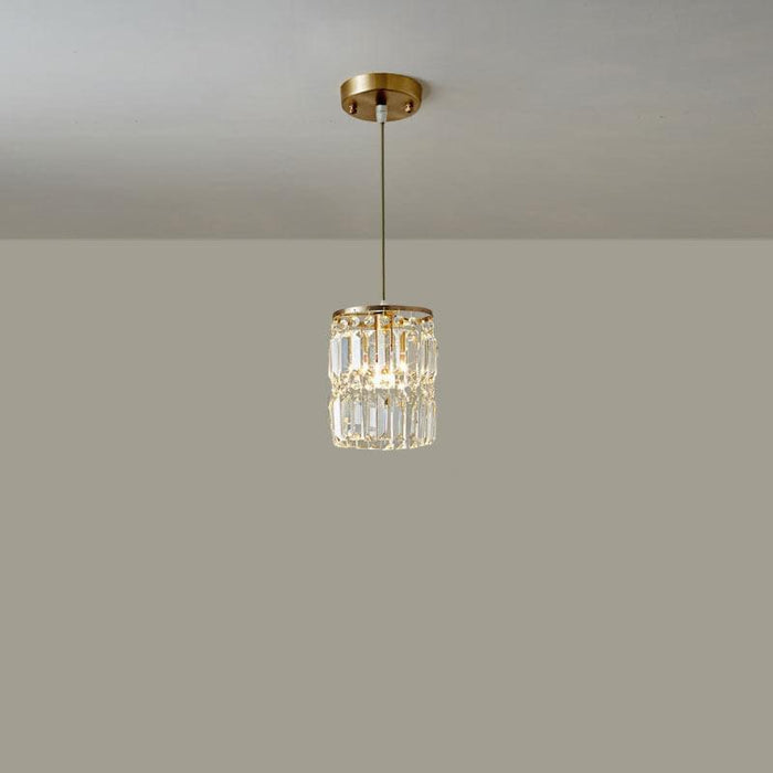 1- Light Gold Crystal Linear Pendant Light | Sofary