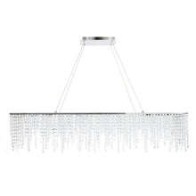 Contemporary Linear Rectangular Crystal Chandelier - details