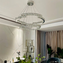 Double Irregularity Ring Dimmable LED Chandelier - Turn Off | Sofary