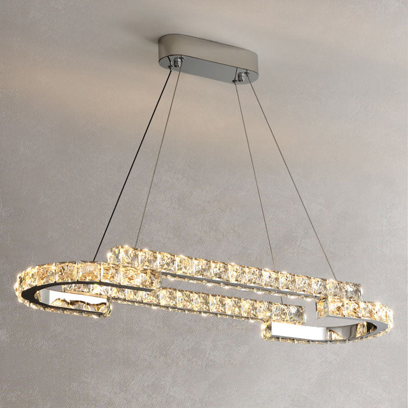 One Ring Oval Dimmable LED Chandelier - WarmLight | Sofary