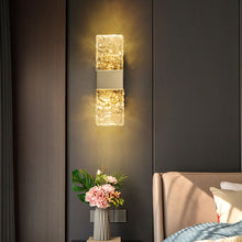 Gold Ripple Crystal Wall Sconce - Bedroom | Sofary