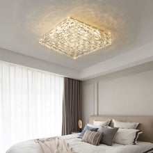Gold Multi-layer Square Crystal Chandelier - Ceiling Light - Bedroom | Sofary