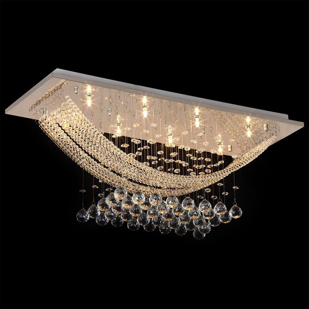 Boat Shape Luxury Crystal Chandelier - Modern Ceiling Light - details