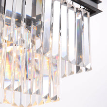 Vintage Clear Crystal Rectangular Chandelier - Dining Room-detail three