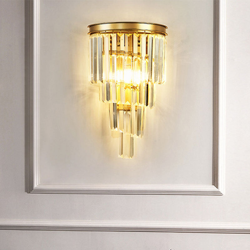 Modern 4-Tiers Crystal Wall Sconce  | Sofary