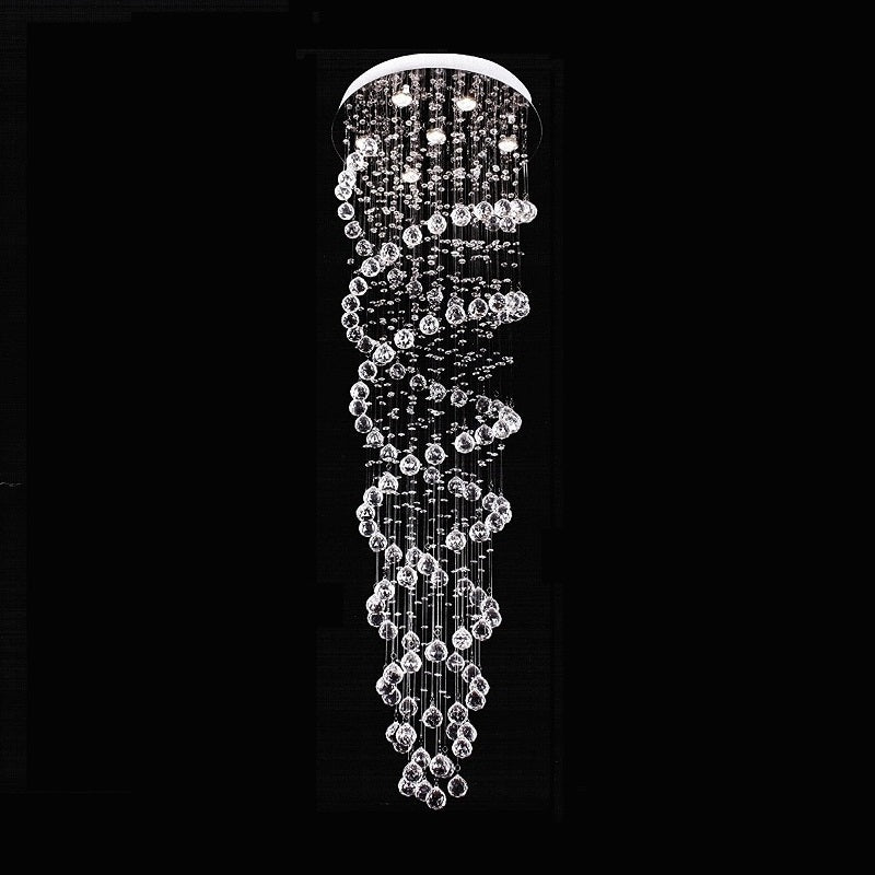 Double Spiral Raindrop Chandelier - Spiral Ceiling Light