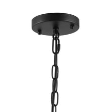 Modern Farmhouse Black Metal Candle Chandelier - detail
