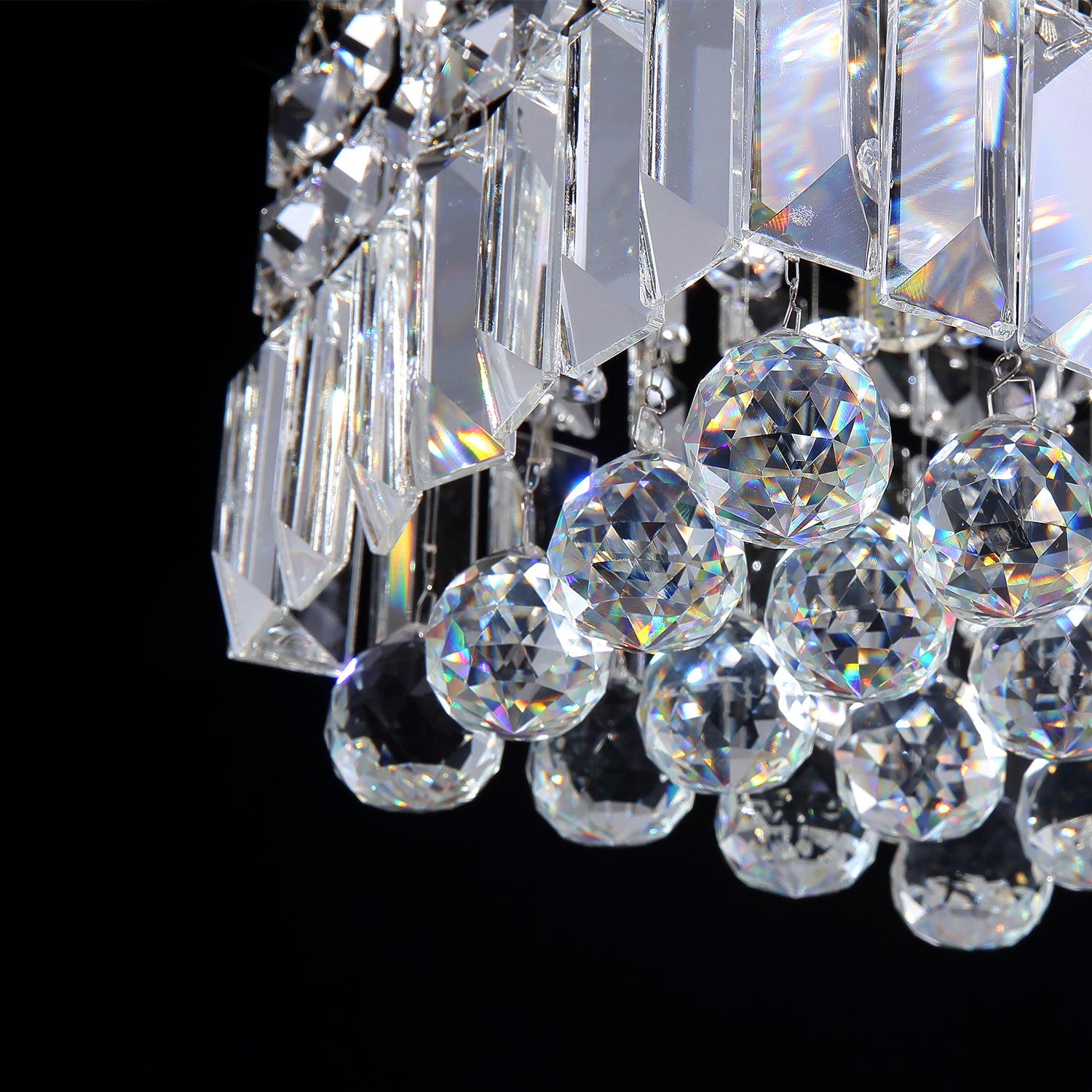 Little Square Crystal Raindrop Chandelier - Ceiling Lights - Details