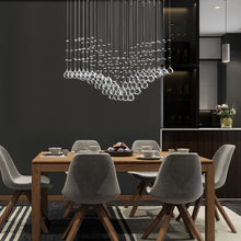 Modern Wing Shape Crystal Chandelier with Rectangular Base 
