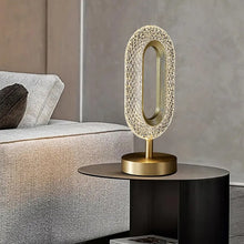 Elegant Ovated Ring LED Table Lamp - Luxury Design - Living Room