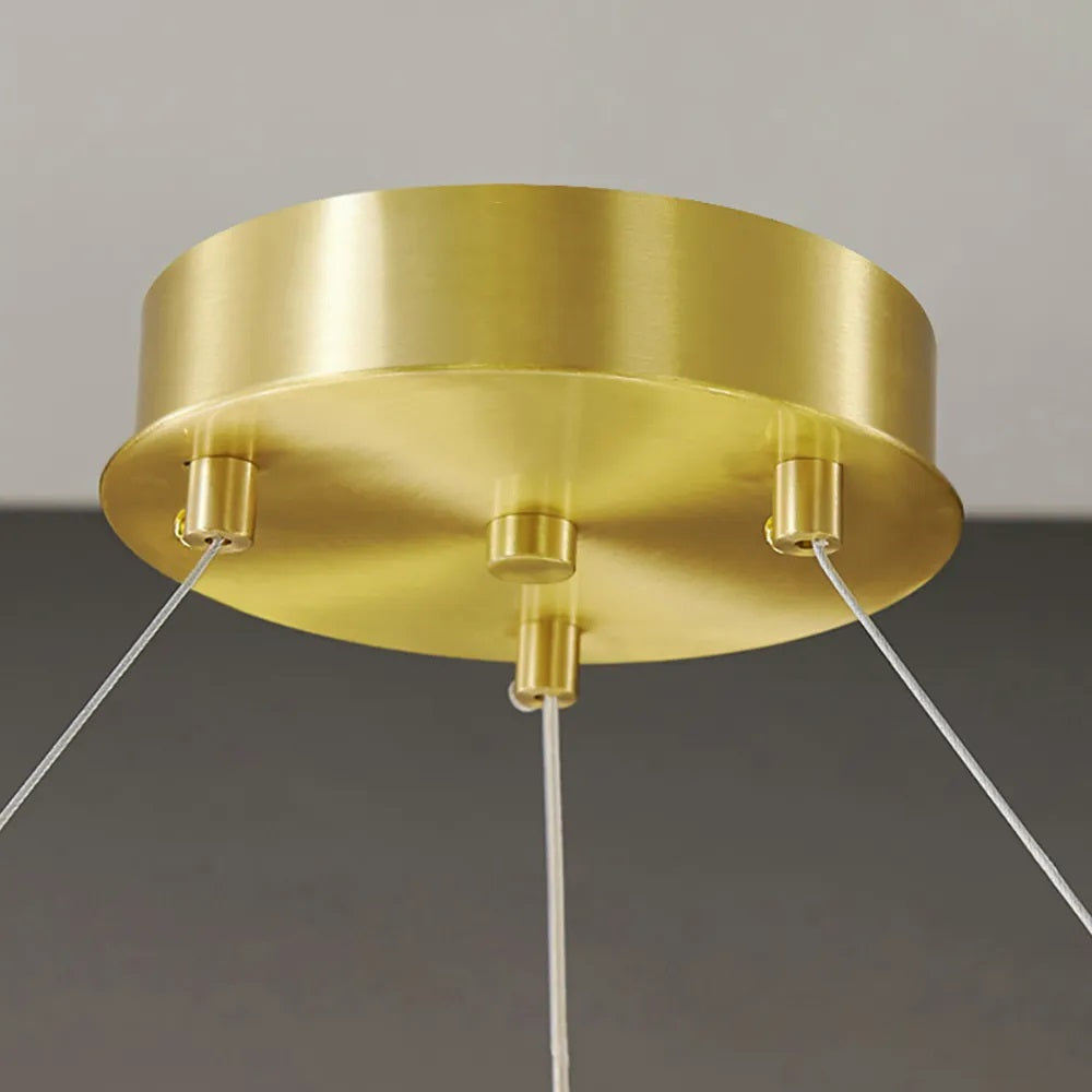 Gold Glass Bubble Adjustable Chandelier -  Details