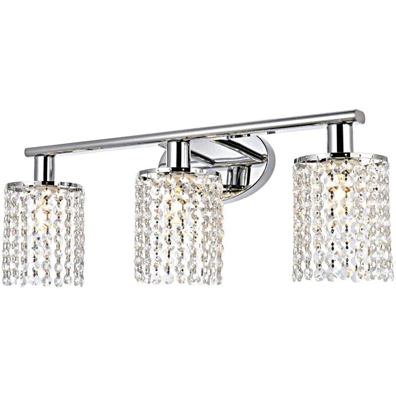 3 - Light Black Crystal Vanity Light