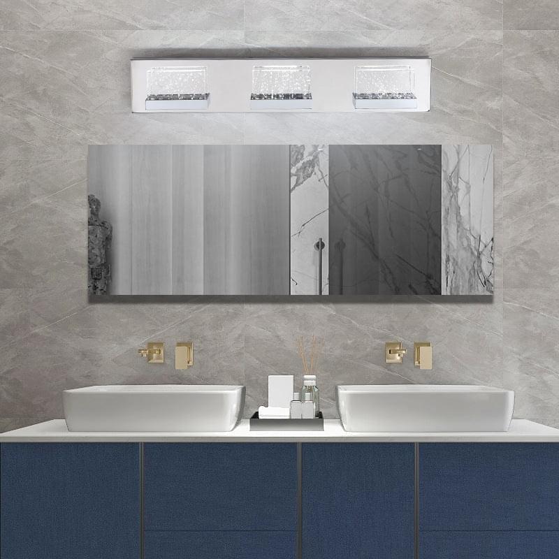 3-Light Chrome LED Modern Vanity Light