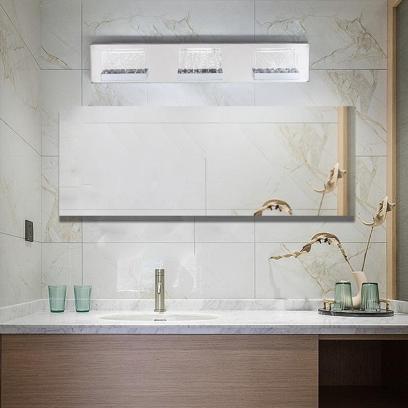 3-Light Chrome LED Modern Vanity Light