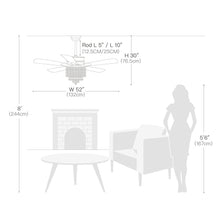 3 - Tier Raindrop Crystal Ceiling Fan with Remote Control