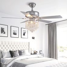 3 - Tier Raindrop Crystal Ceiling Fan with Remote Control