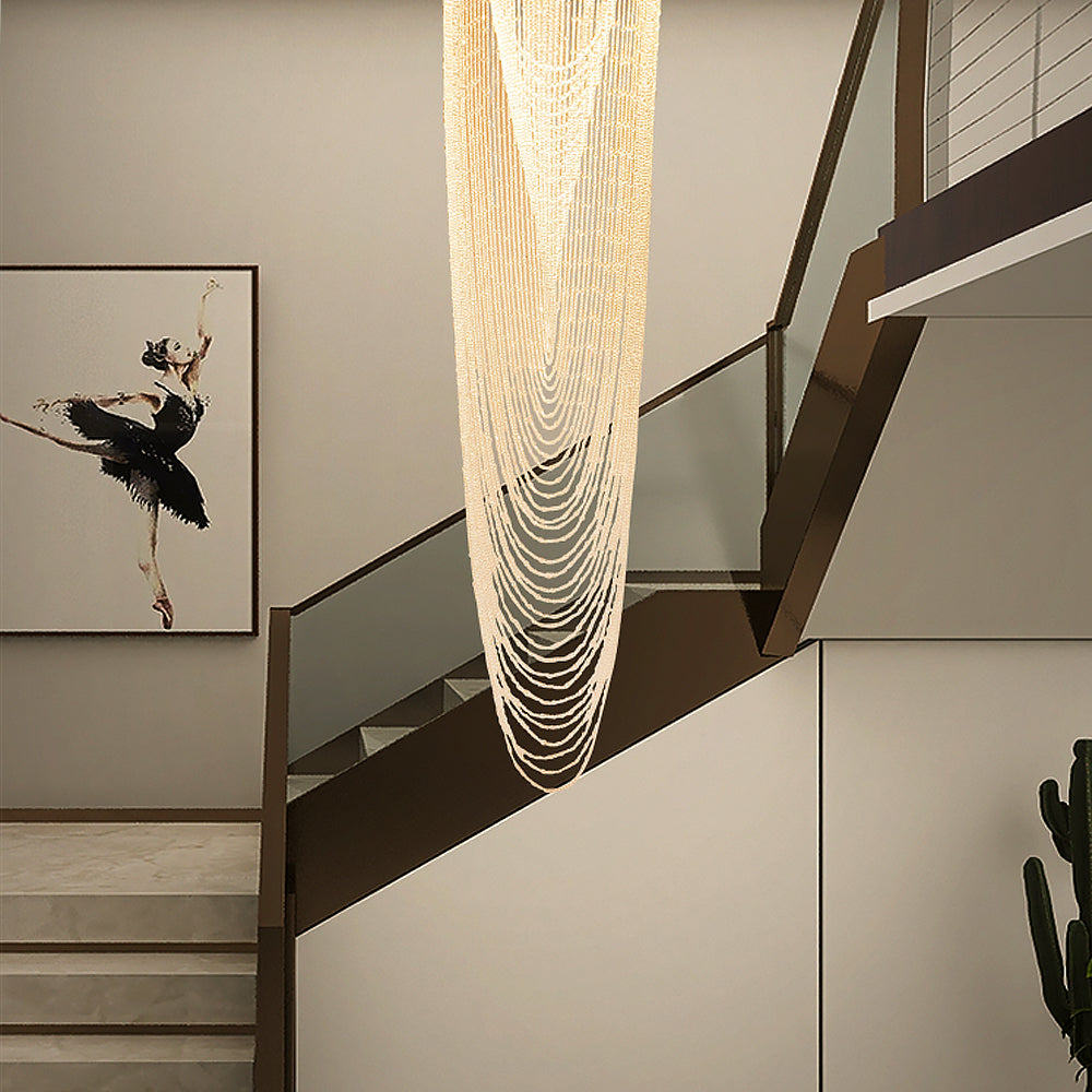 Splendid Waterfall Beaded Curtain Design Crystal Chandelier-Living Room