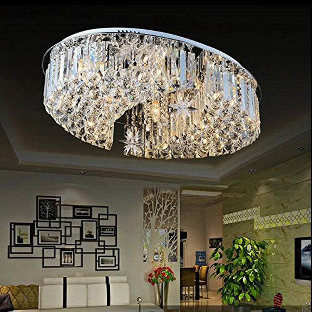 Elegant Moons and Stars Crystal Chandelier - Ceiling Light - Living Room