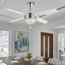 4 - Blade LED Crystal Ceiling Fan with Remote Control