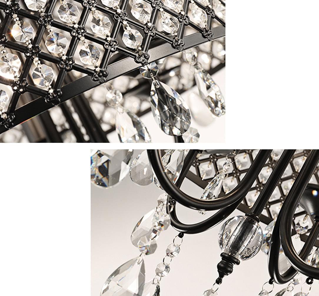 4-Light Candle Style Drum Crystal Chandelier