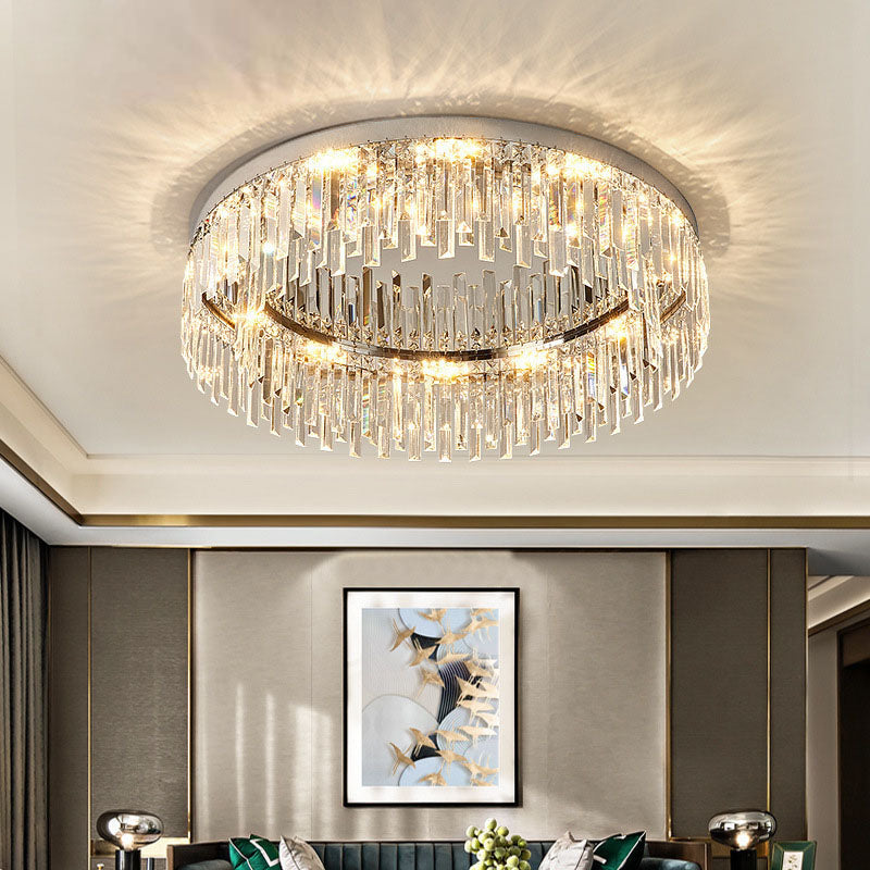 Modern Irregular Crystal Flush Mount Ceiling Light - Living Room| Sofary