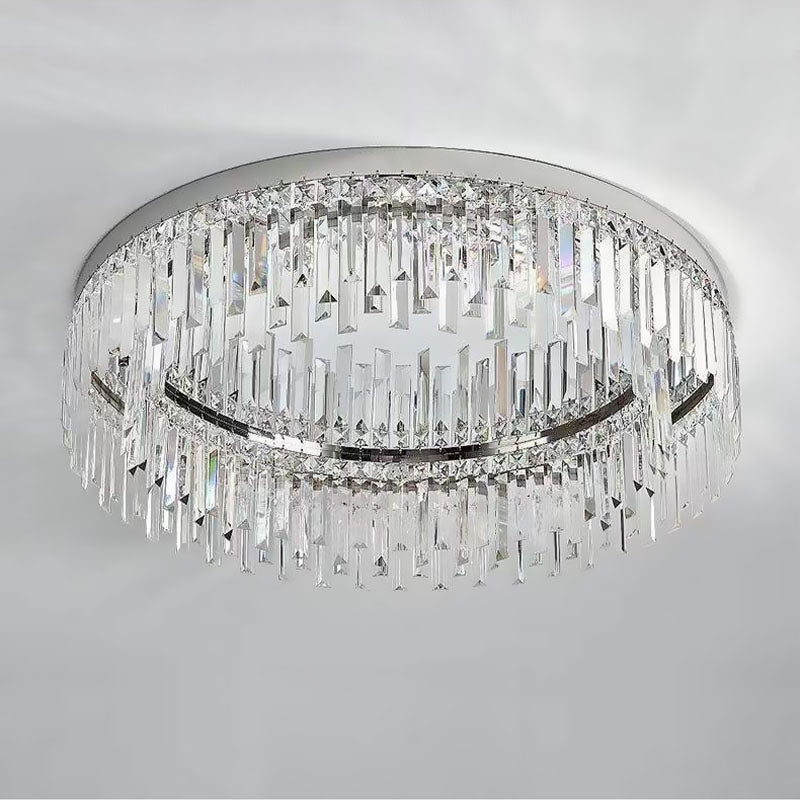 Modern Irregular Crystal Flush Mount Ceiling Light - Turn Off | Sofary