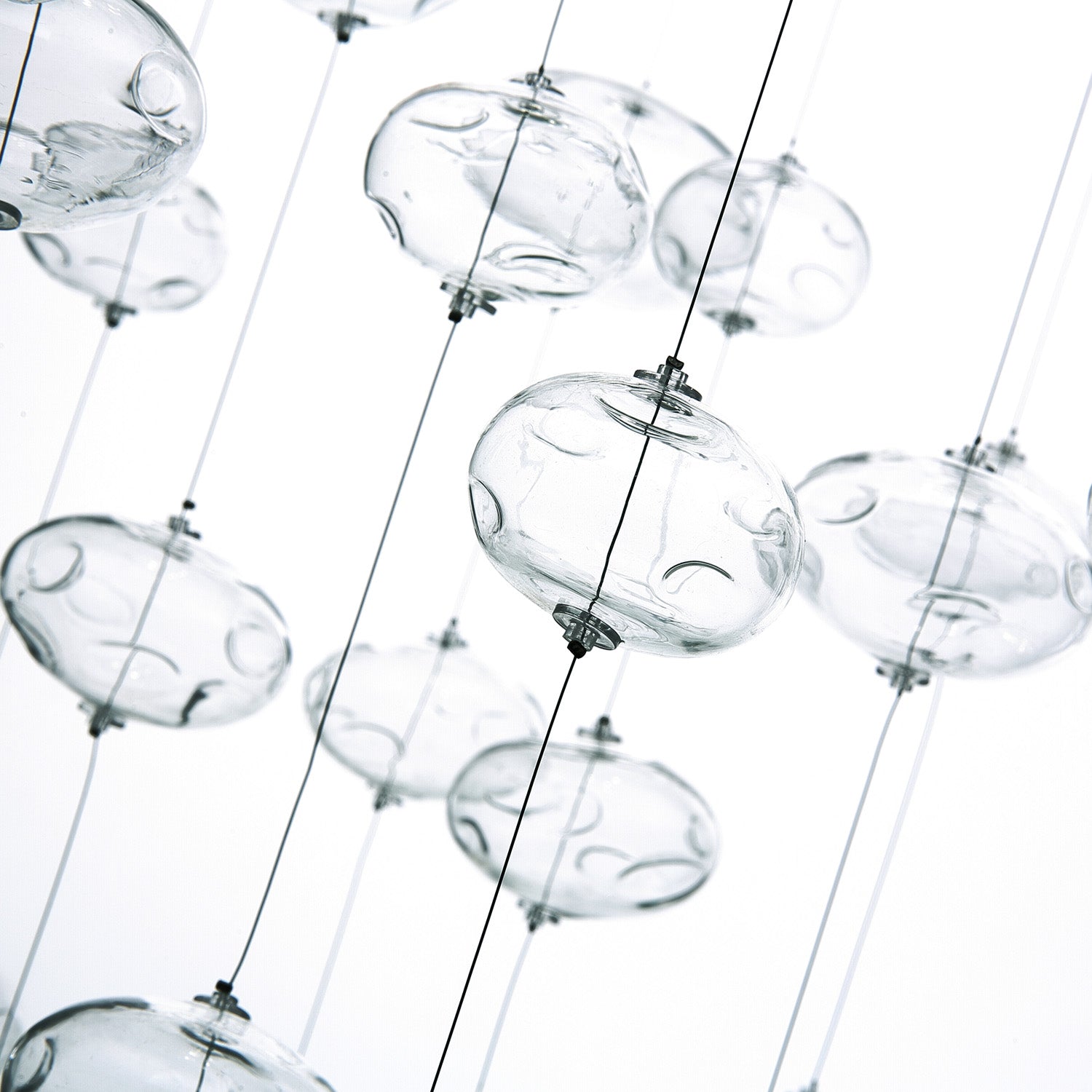 Round Base Bubble Glass Chandelier - Ceiling Light