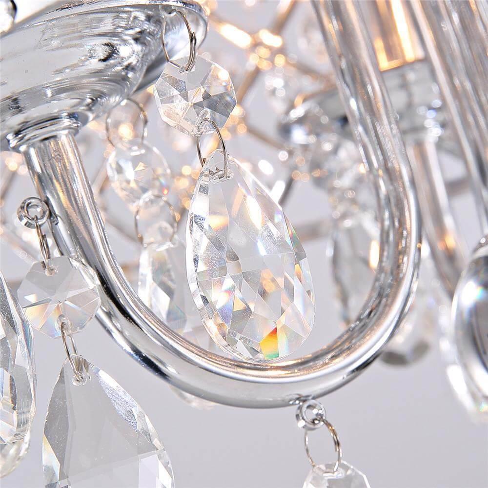 5 - Blade Candle Style Crystal Ceiling Fan with Remote Control