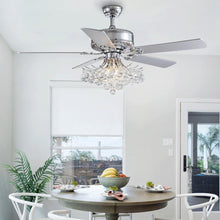 5 - Blade Raindrop Crystal Ball Ceiling Fan with Remote Control