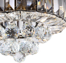 5 - Black Blade Clear Crystal Ceiling Fan with Remote Control