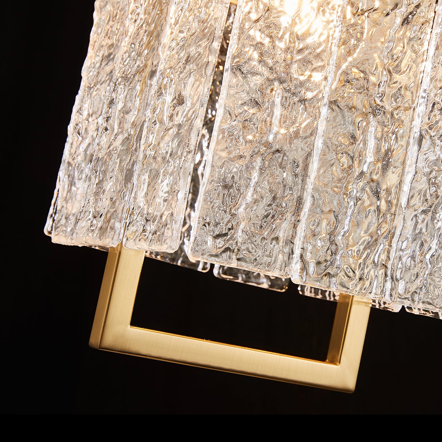 Square Frame Cracked Glass Lampshade Pendant Light - Detail | Sofary