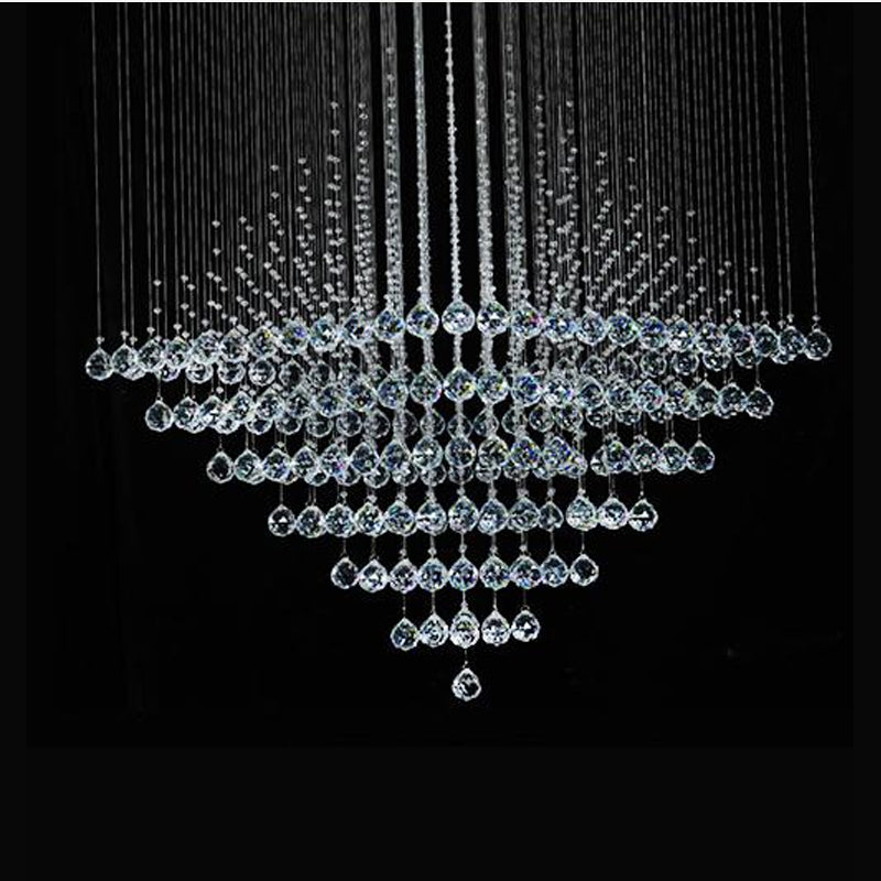 Rubik Lighting - Diamond Shape Crystal Chandelier Details