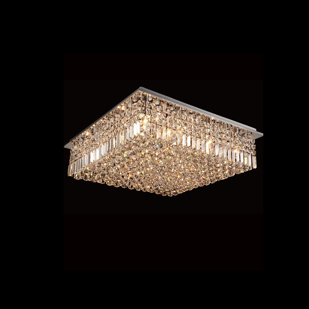 Rectangular Raindrop Crystal Chandelier Ceiling Lights