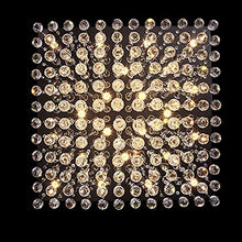 Square Raindrop Design Crystal Chandelier From Below
