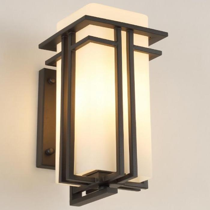 Wall Sconce With White Glass Shade