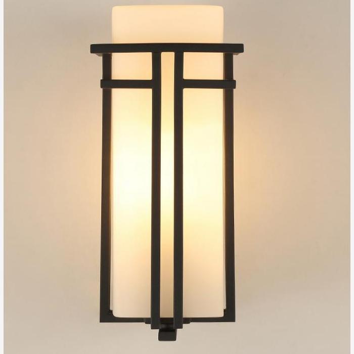 Wall Sconce With White Glass Shade