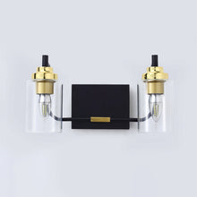 Black and Gold Glass Vanity Light - Two Lights - Turn Off | Sofary