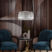 Modern Round Drum Crystal Chandelier - Living Room | Sofary