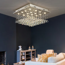 Square Raindrop Design Crystal Chandelier With Cold Light - Living Room| Sofary