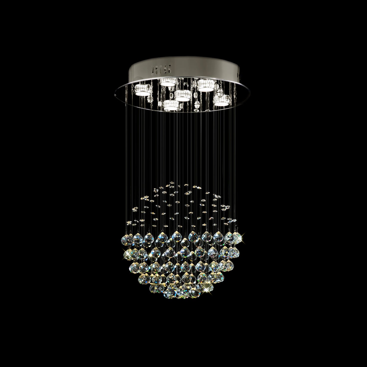 Sphere Raindrop Crystal Chandelier Ceiling Lights | Sofary