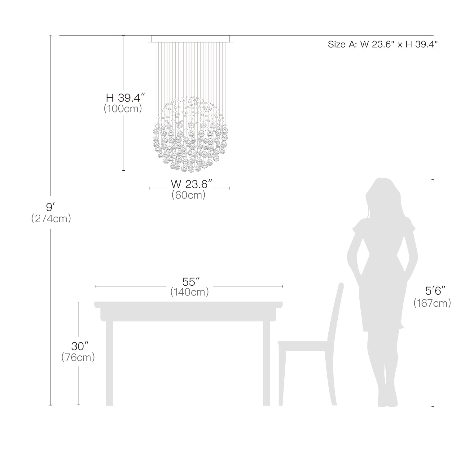 Sphere Raindrop Crystal Chandelier Ceiling Lights - Dining Room-size|Sofary