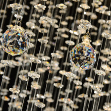 Round Raindrop Crystal Chandelier - Ceiling Light - crystal detail | Sofary