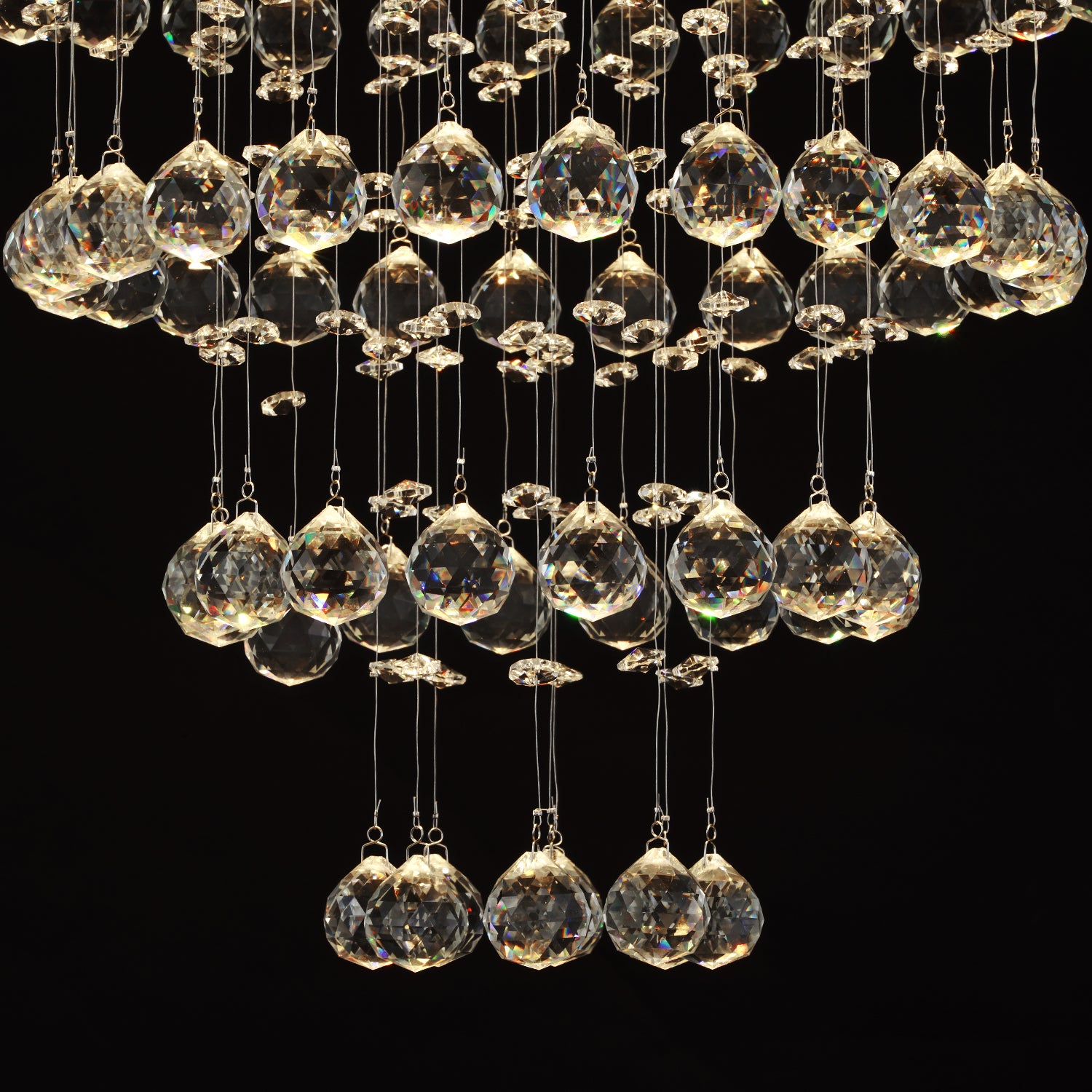 Multi Layer Round Crystal Chandelier Ceiling Lights - Detail | Sofary