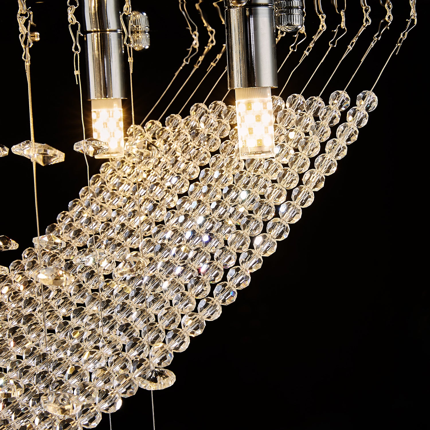 Boat Shape Luxury Crystal Chandelier - Modern Ceiling Light - detail| Sofary