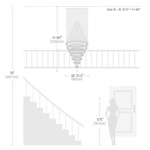 Luxury Modern Round Crystal Chandelier - Staircase Lighting Fixture | Sofary