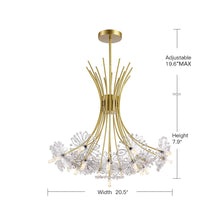 Unique Dandelion Crystal Pendant Light - White Background | Sofary