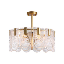 Round Shape Gold Glass Chandelier | Sofary