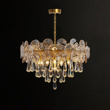 Elegant Gold Glass Chandelier | Sofary